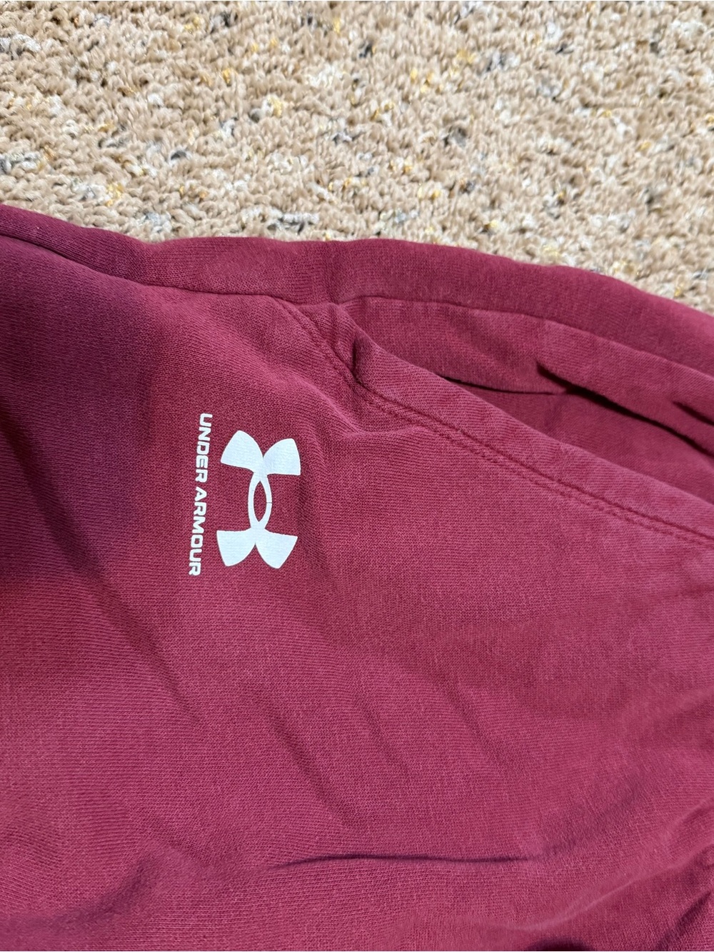 Under Armour Women’s Maroon Joggers with White Logo